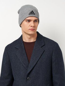 Шапка UNISEX LOGO BEANIE CUF IY7665 Adidas OSFM Сірий IY7665 фото