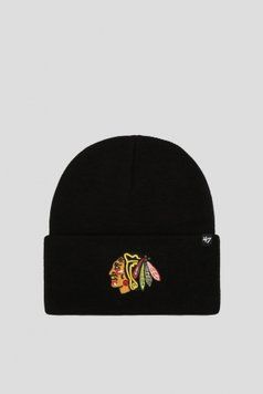 Шапка NHL CHICAGO BLACKHAWKS H-HYMKR04ACE-BKA 47 Brand Чорний H-HYMKR04ACE-BKA фото