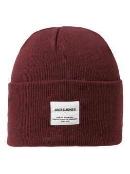 Шапка JACLONG KNIT BEANIE NOOS 12150627-Bordeaux Jack & Jones ONE SIZE Бордовий 12150627-Bordeaux фото